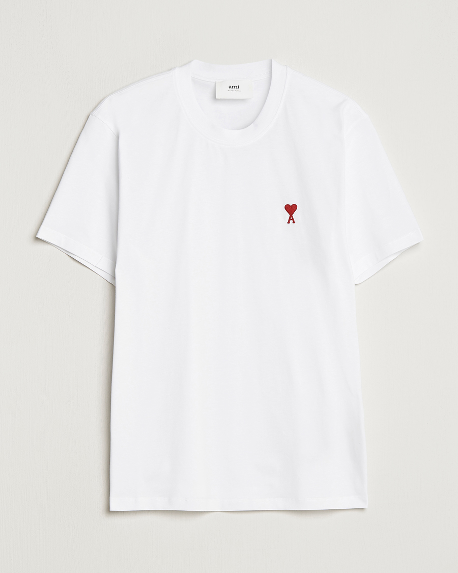 Uomini | T-shirt | AMI | Heart Logo T-Shirt White