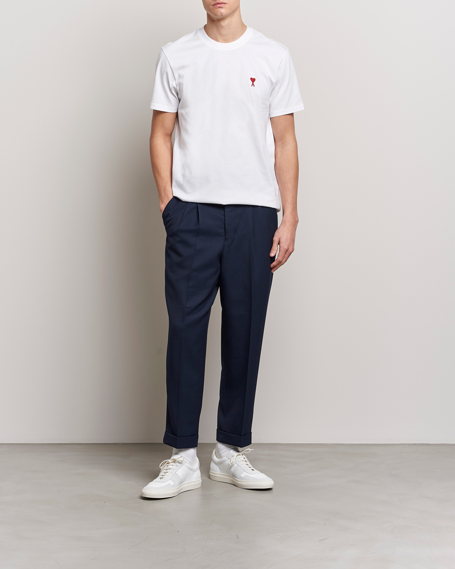 Uomini | T-shirt | AMI | Heart Logo T-Shirt White