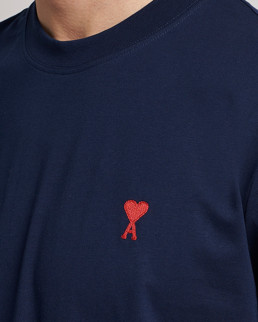Uomini | T-shirt | AMI | Heart Logo T-Shirt Navy