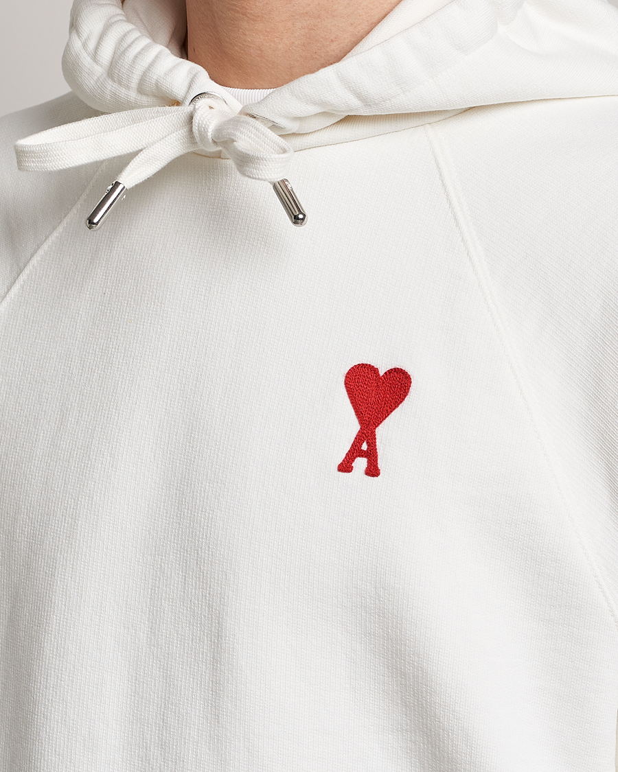 Uomini | Maglieria | AMI | Big Heart Logo Hoodie Natural White