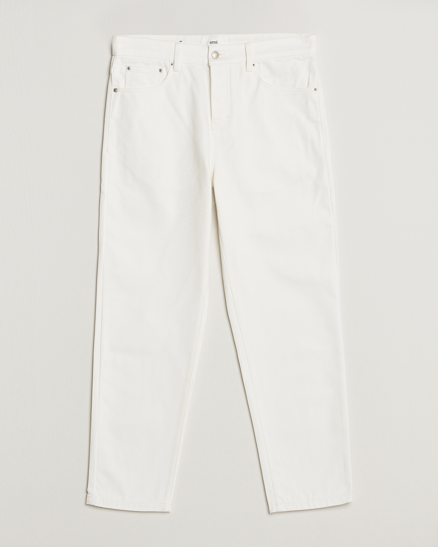 Uomini | Jeans | AMI | Tapered Jeans Natural White