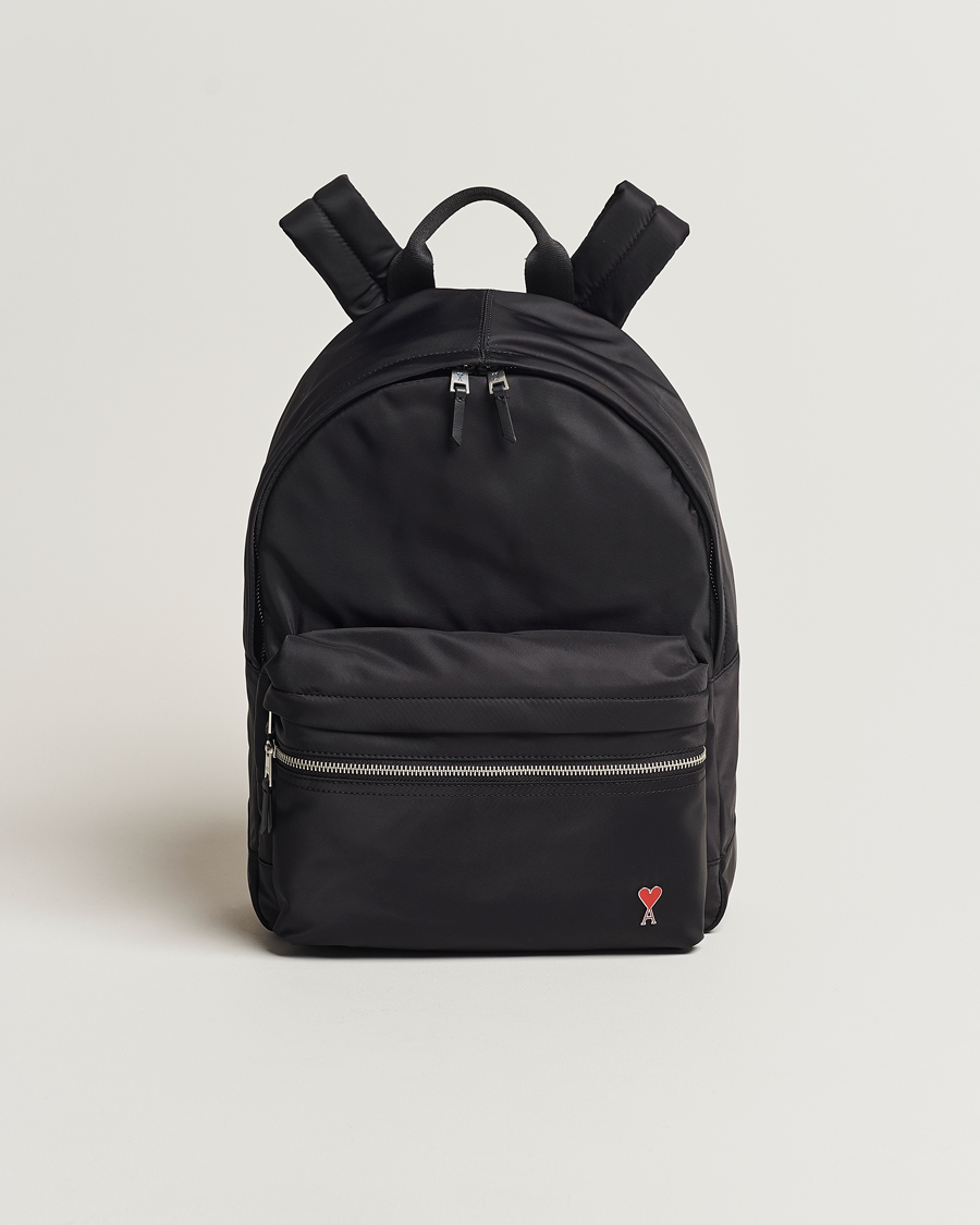 Uomini | AMI Heart Logo Backpack Black | AMI | Heart Logo Backpack Black