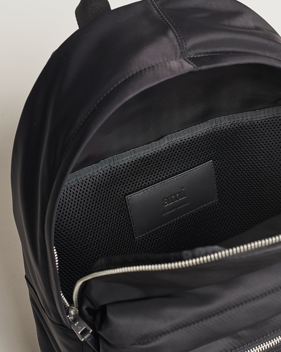 Uomini | AMI Heart Logo Backpack Black | AMI | Heart Logo Backpack Black