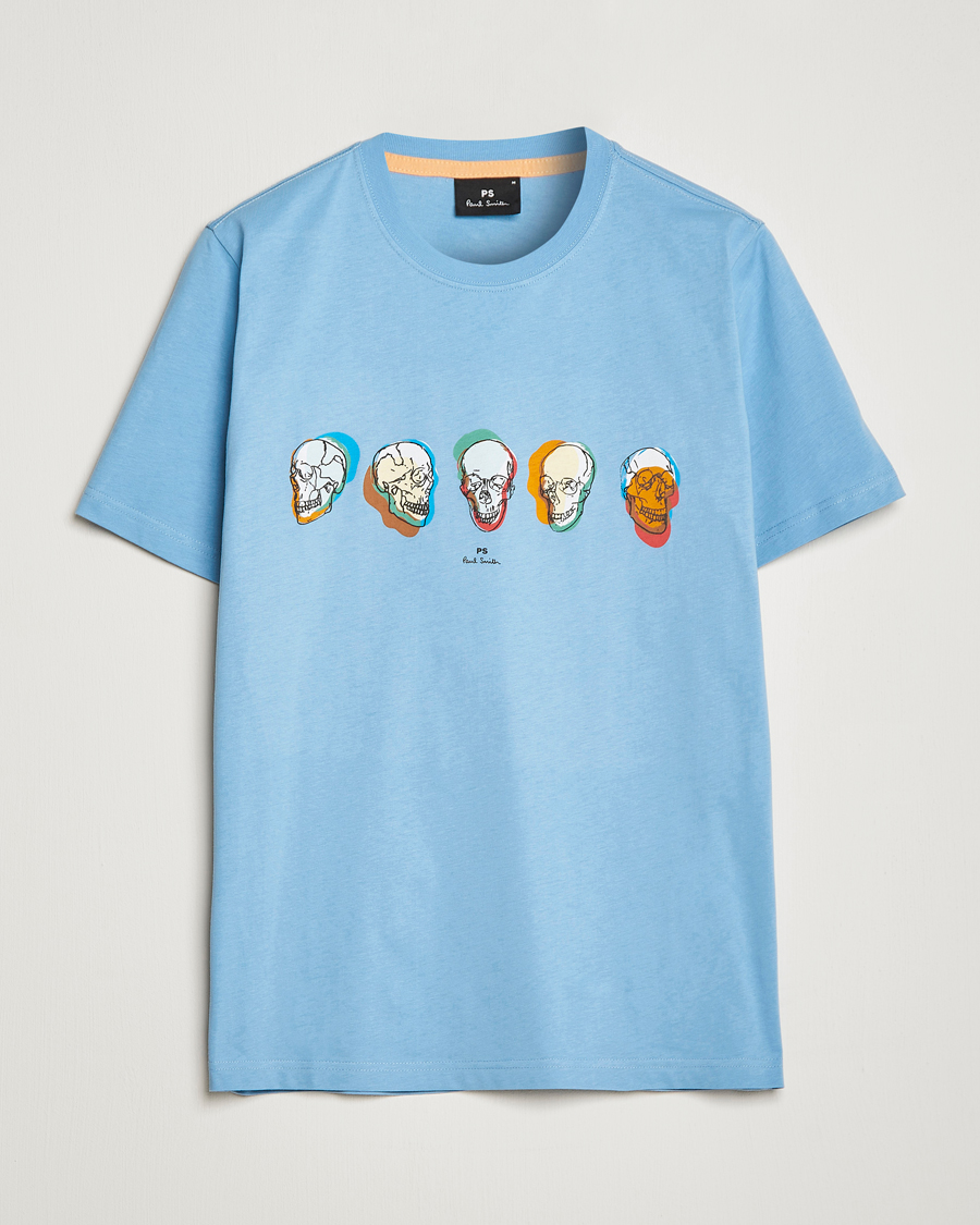 Uomini | T-shirt | PS Paul Smith | Organic Cotton Skull T-Shirt Light Blue