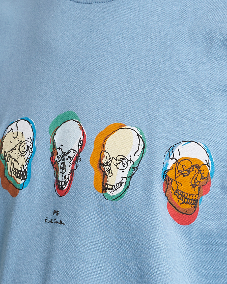 Uomini | T-shirt | PS Paul Smith | Organic Cotton Skull T-Shirt Light Blue