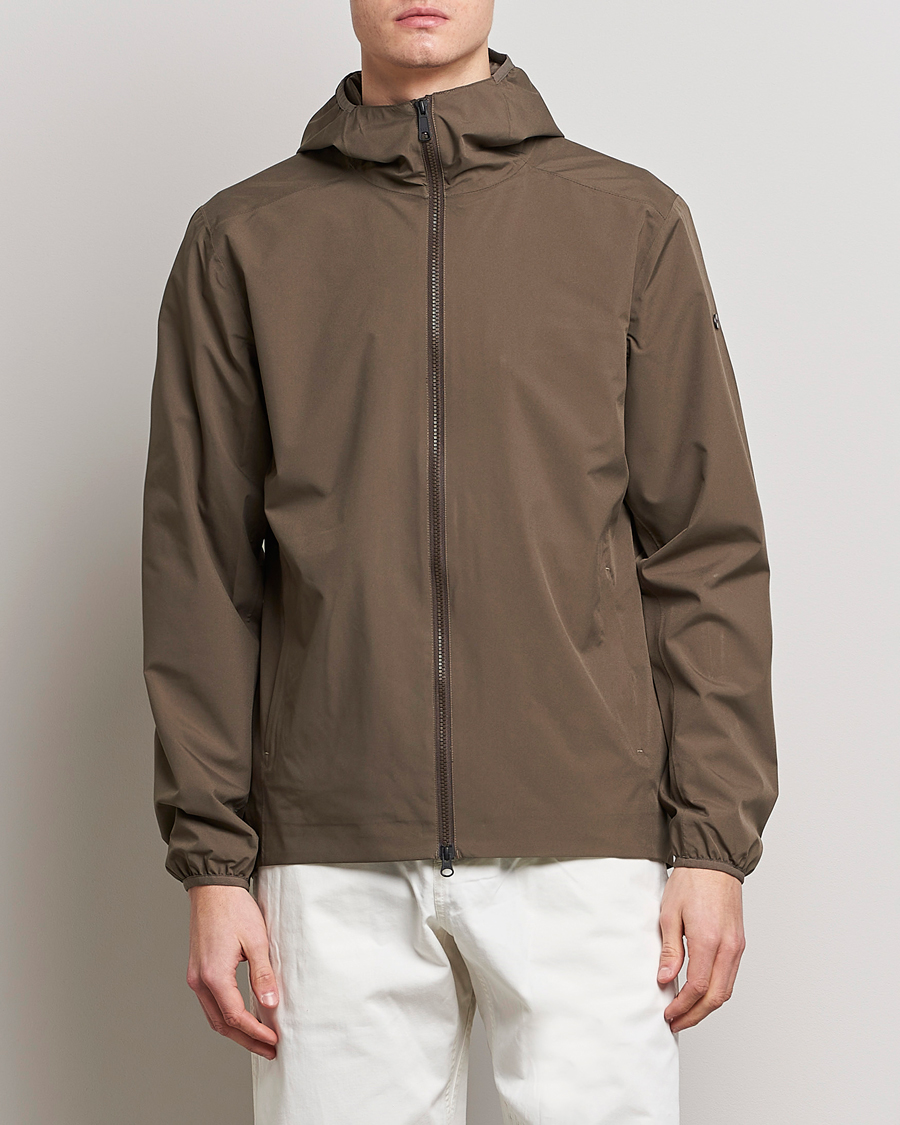 Uomini | Giacche | Scandinavian Edition | Hood Waterproof Jacket Major Brown