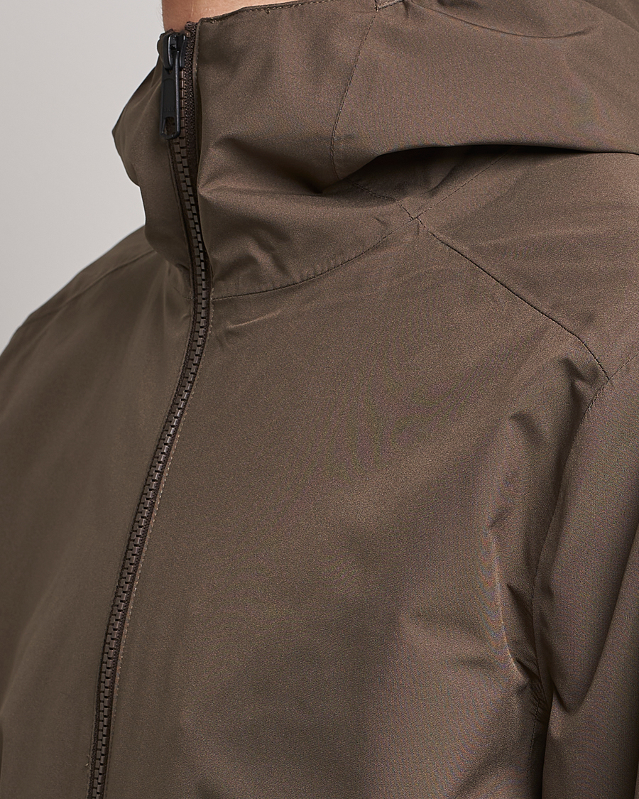 Uomini | Giacche | Scandinavian Edition | Hood Waterproof Jacket Major Brown