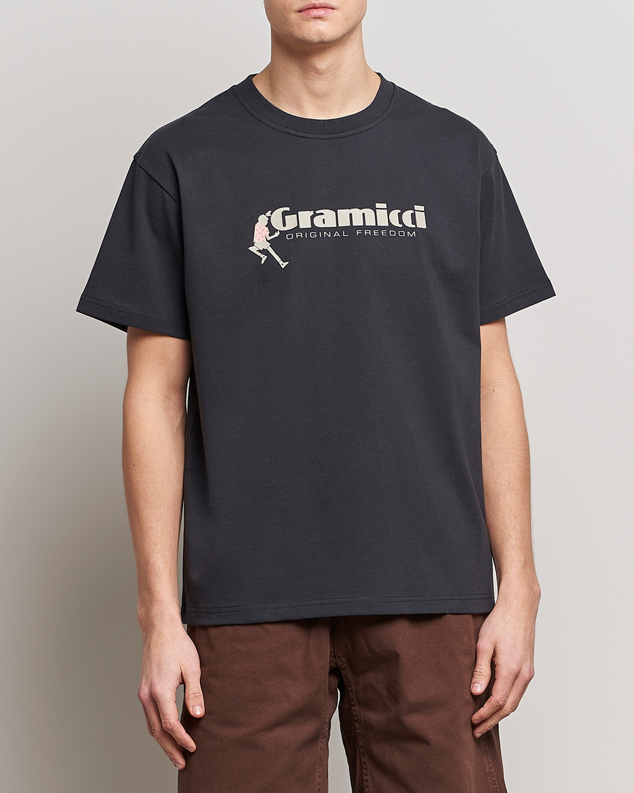 Uomini | T-shirt | Gramicci | Organic Cotton Dancing Man T-Shirt Vintage Black
