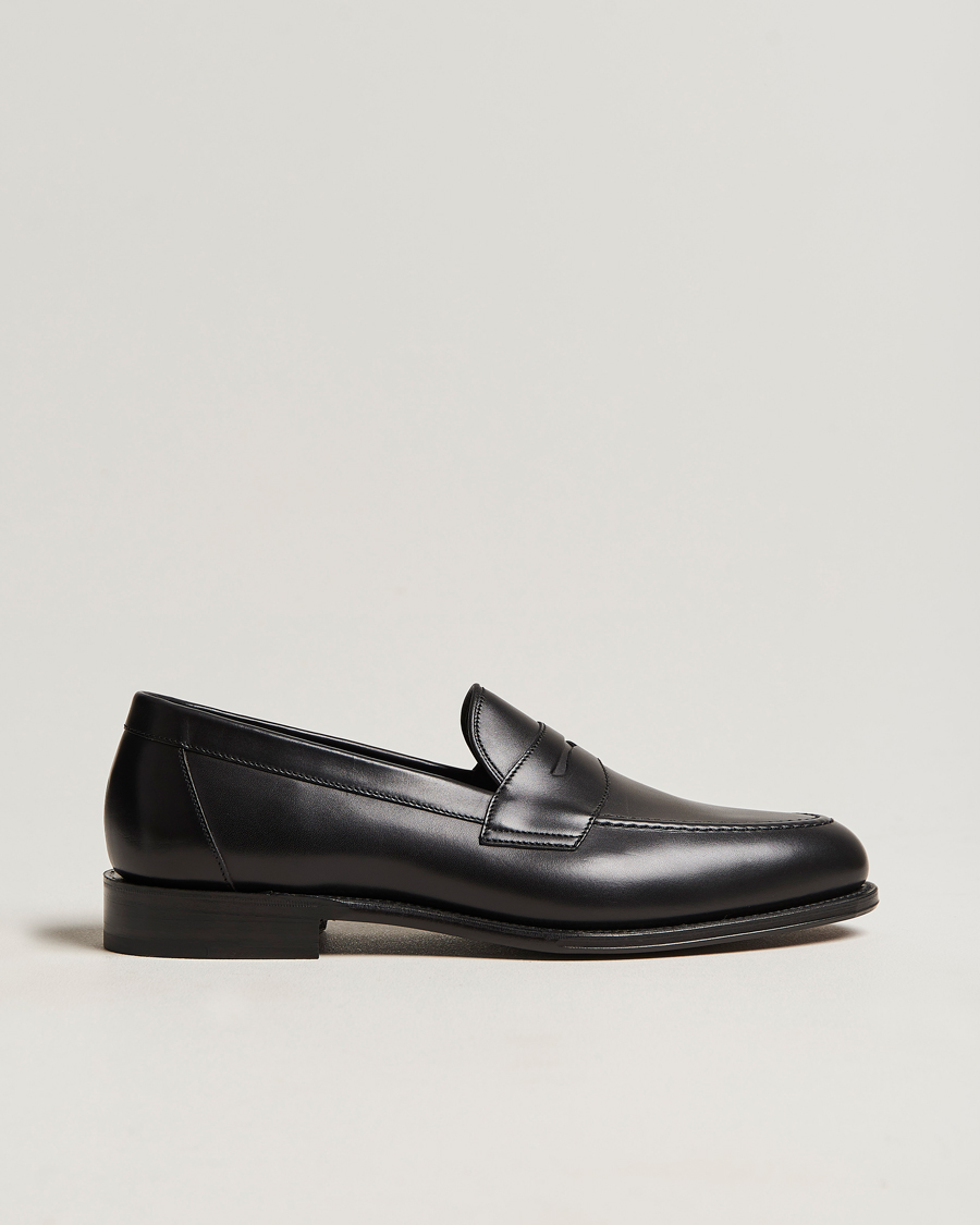 Uomini | Mocassini | Loake 1880 | Hornbeam Eco Penny Loafer Black Calf