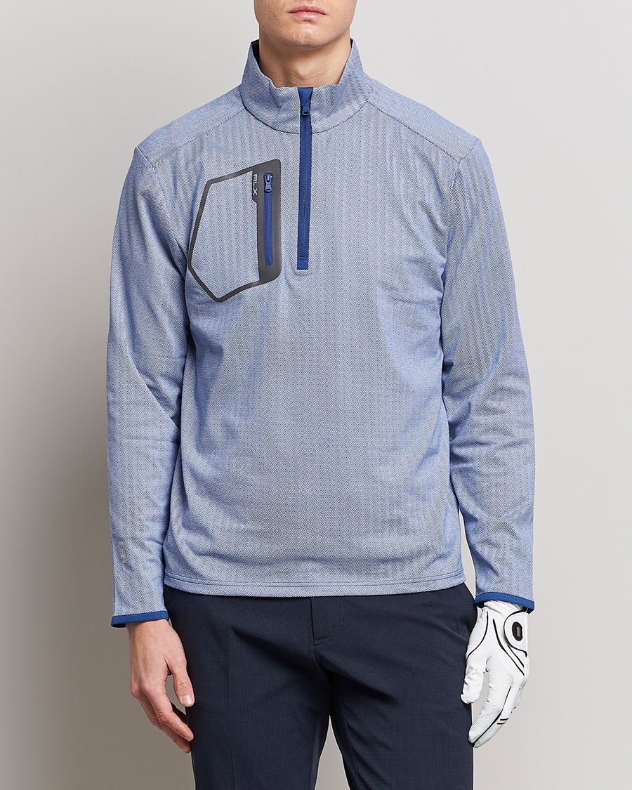 Uomini | Maglieria | RLX Ralph Lauren | Luxury Jersey Half Zip Royal Blue