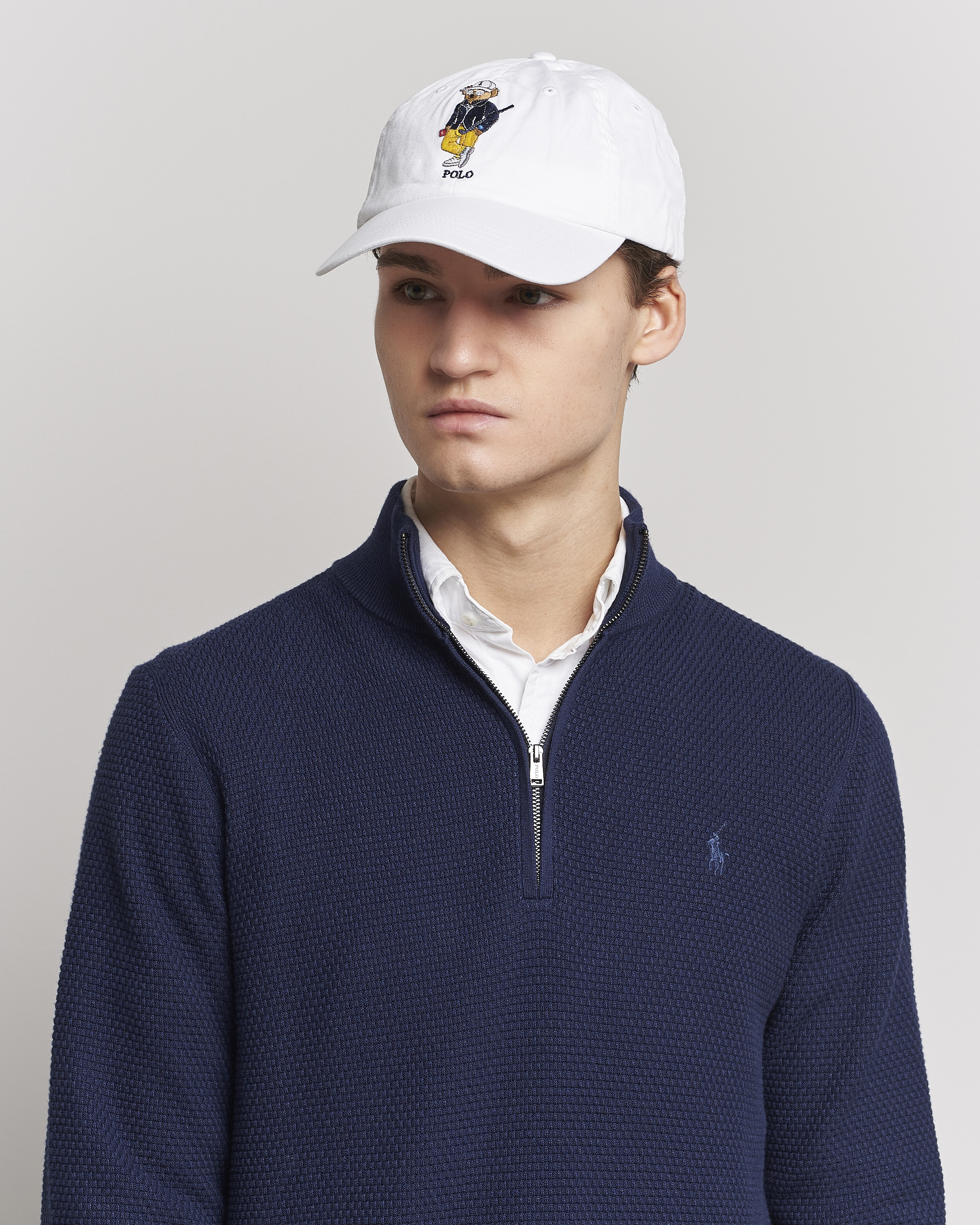 Uomini | Bear Golf Cap Ceramic White | Polo Ralph Lauren Golf | Bear Golf Cap Ceramic White