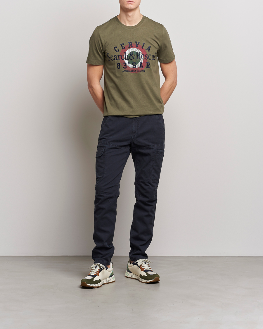 Uomini | Pantaloni | Aeronautica Militare | Stretch Cotton Pocket Pants Navy