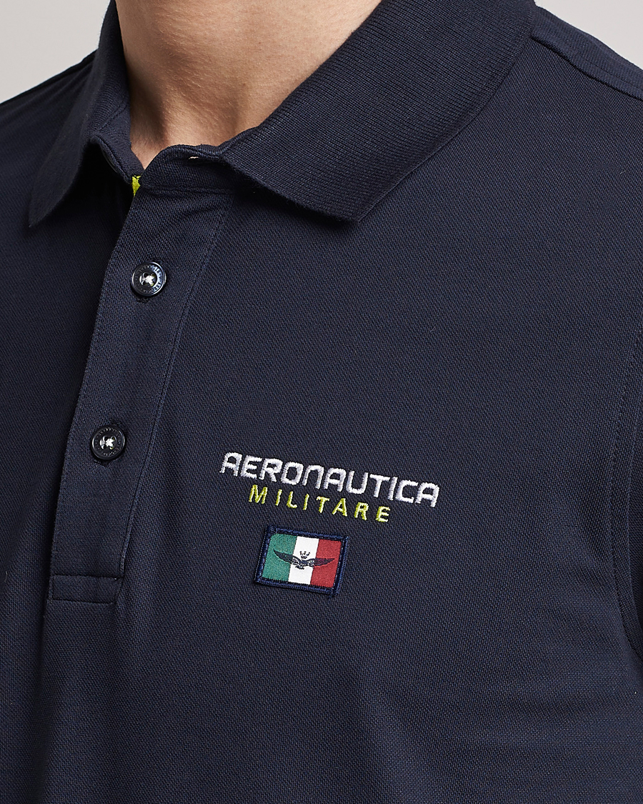 Uomini | Polo | Aeronautica Militare | Stretch Cotton Polo Navy Blue