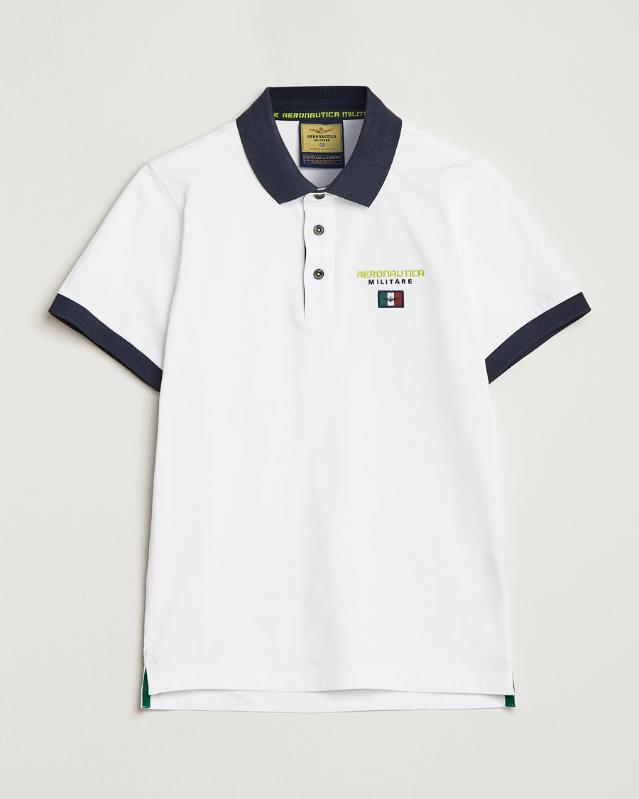 Uomini | Polo | Aeronautica Militare | Stretch Cotton Polo Off White