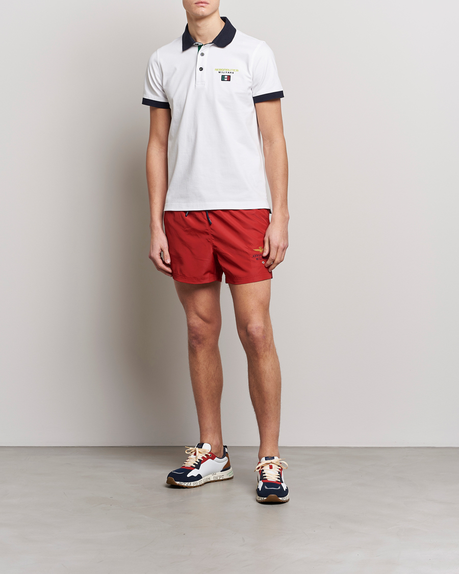Uomini | Polo | Aeronautica Militare | Stretch Cotton Polo Off White