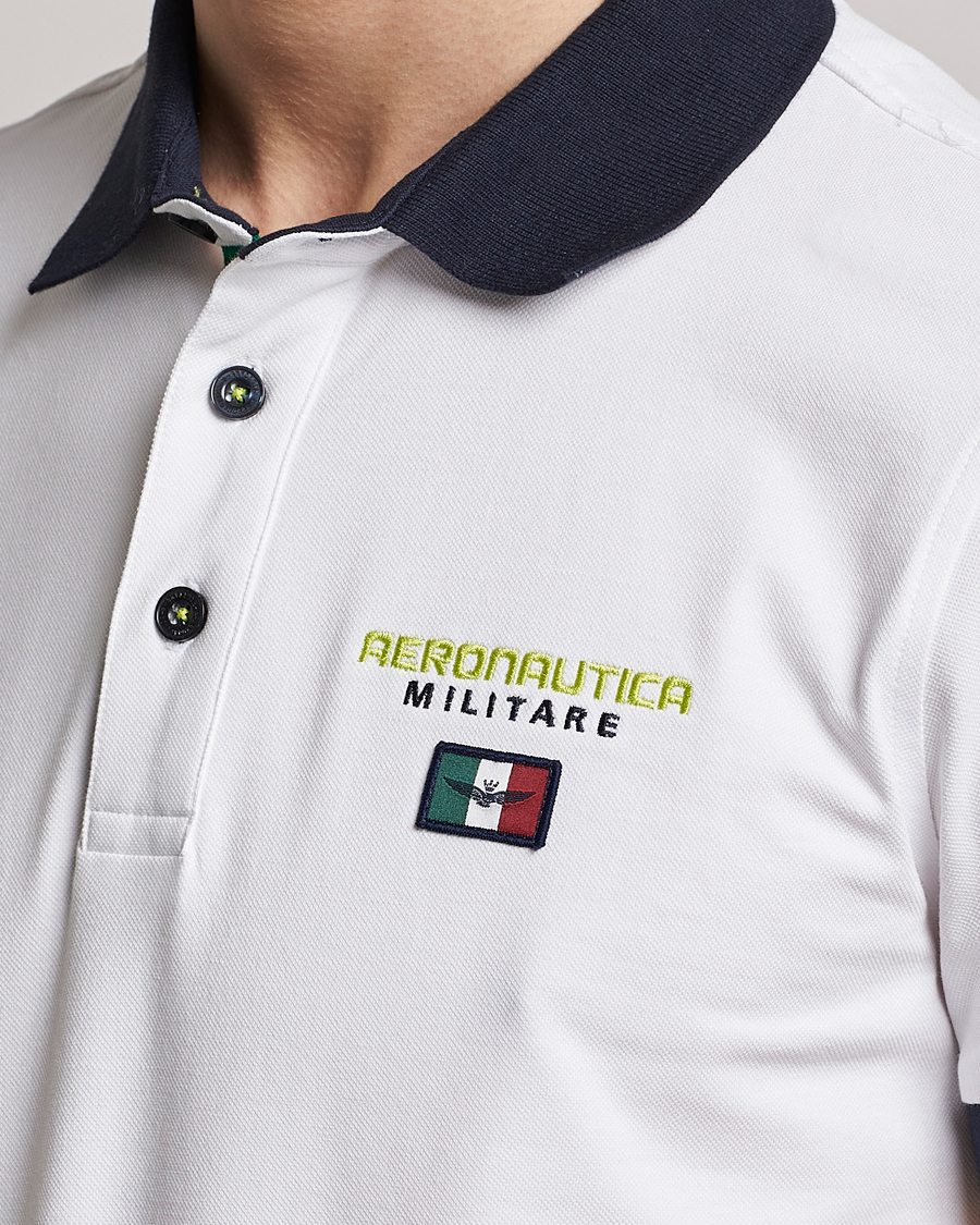 Uomini | Polo | Aeronautica Militare | Stretch Cotton Polo Off White