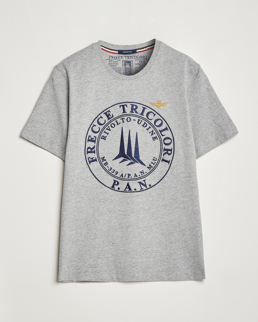 Uomini | T-shirt | Aeronautica Militare | Tricolor T-Shirt Melange Grey