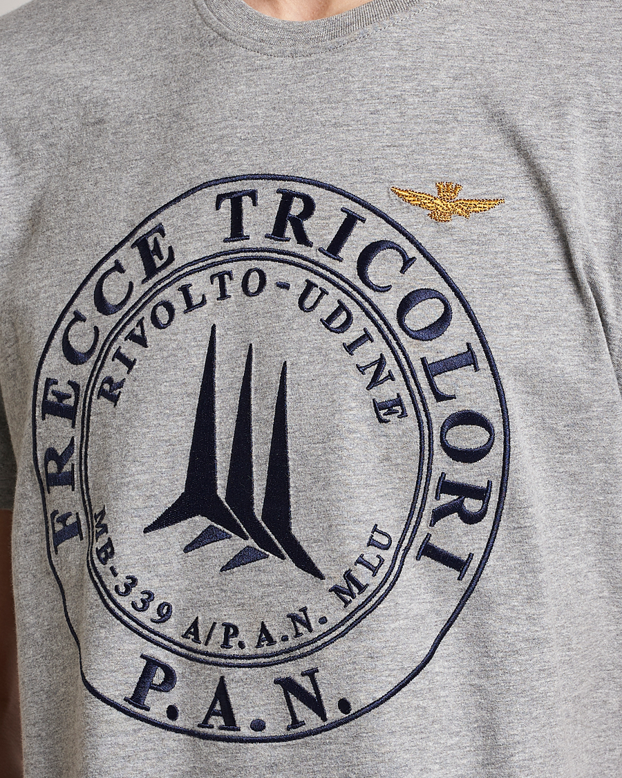 Uomini | T-shirt | Aeronautica Militare | Tricolor T-Shirt Melange Grey