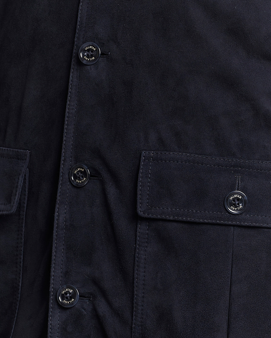 Uomini | Giacche | Valstar | Valstarino Suede Jacket Navy