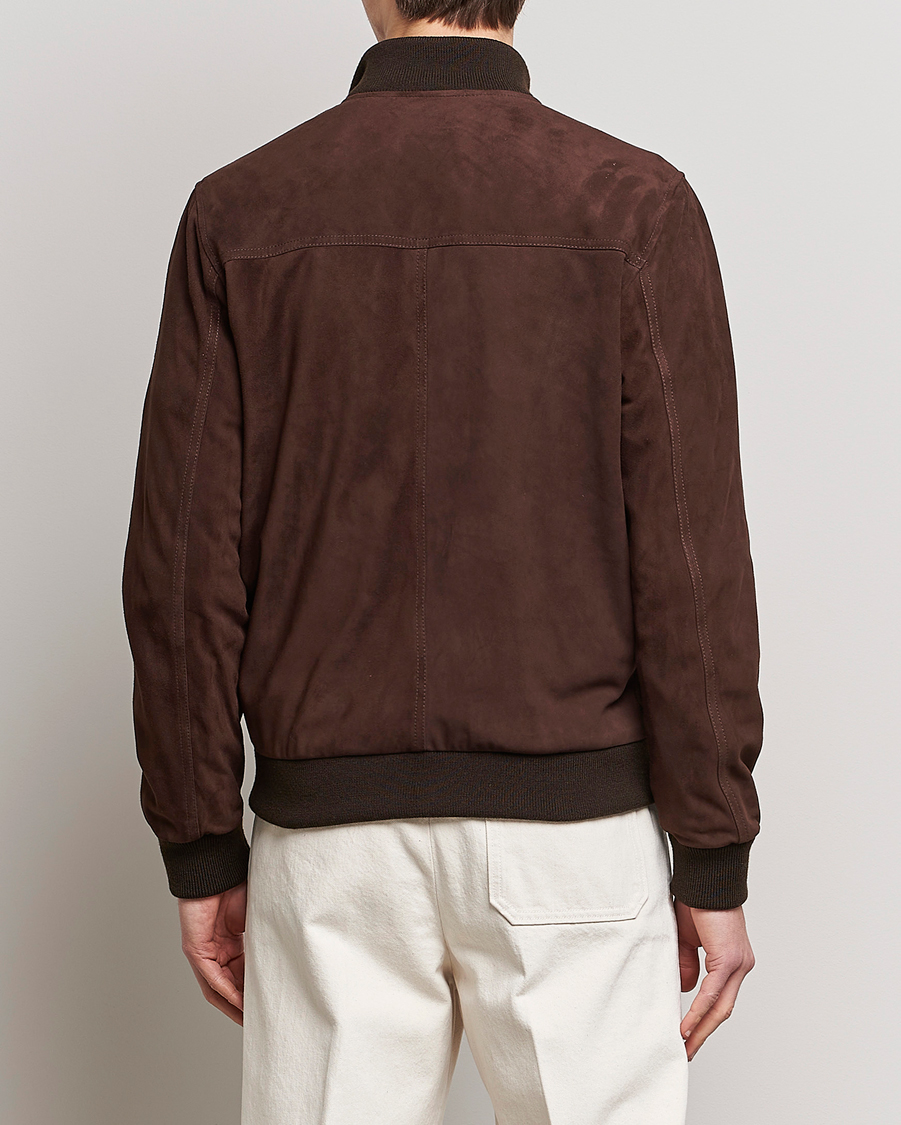 Uomini | Giacche | Valstar | Valstarino Suede Jacket Dark Brown