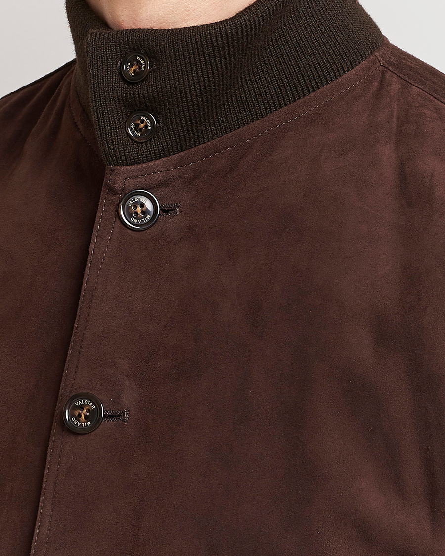 Uomini | Giacche | Valstar | Valstarino Suede Jacket Dark Brown