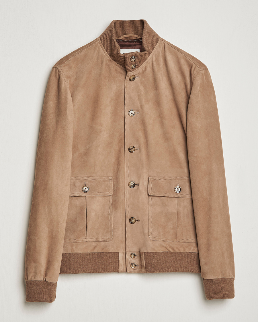 Uomini | Giacche | Valstar | Valstarino Suede Jacket Light Beige