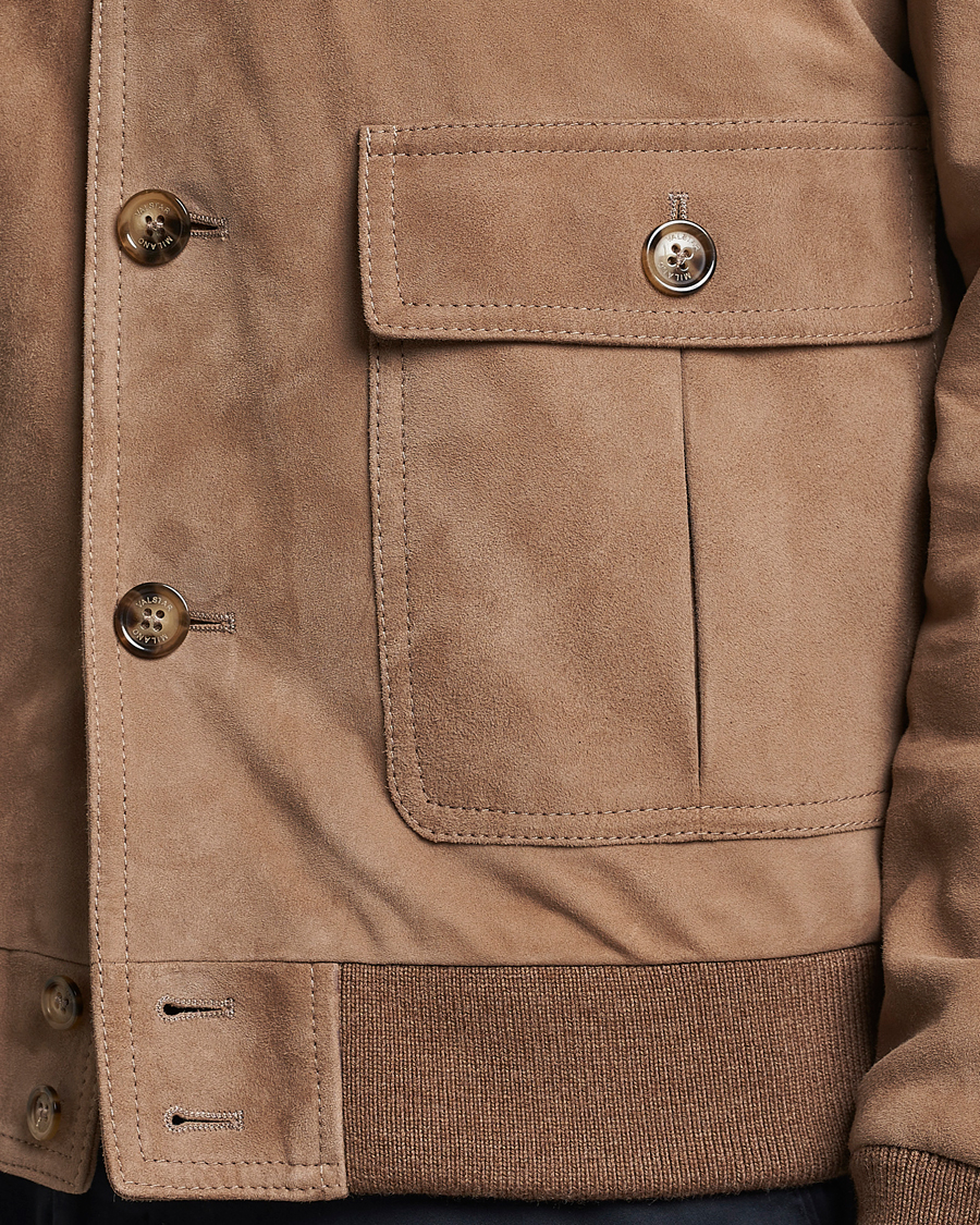 Uomini | Giacche | Valstar | Valstarino Suede Jacket Light Beige