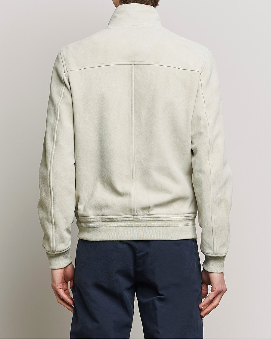 Uomini | Giacche | Valstar | Suede Zip Blouson Silver Grey