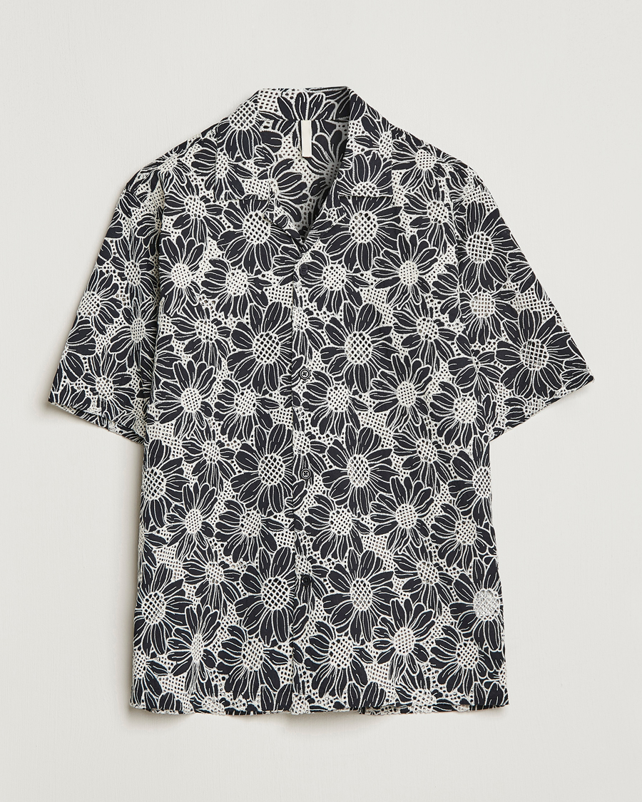 Uomini | Camicie | Sunflower | Cayo Floral Short Sleeve Shirt Black