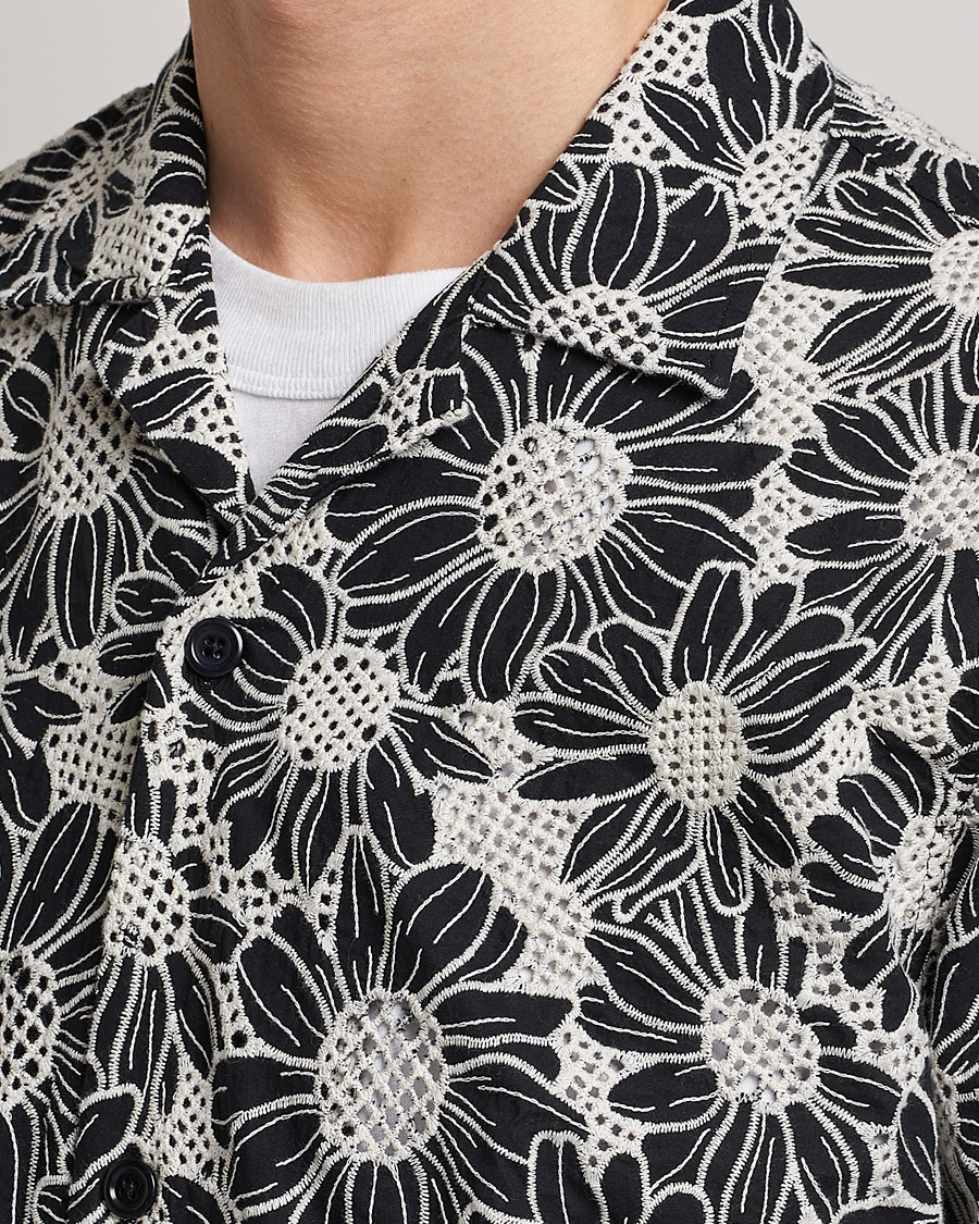 Uomini | Camicie | Sunflower | Cayo Floral Short Sleeve Shirt Black