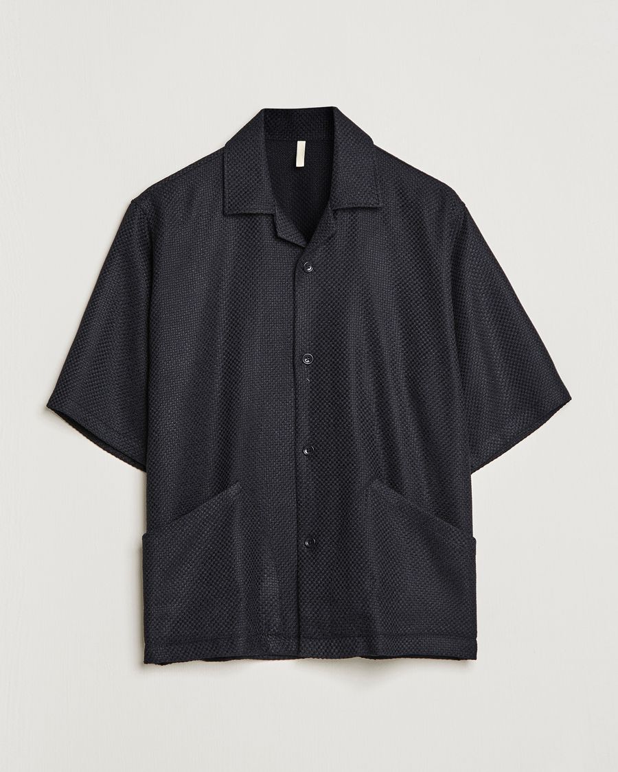 Uomini | Camicie | Sunflower | Coco Short Sleeve Cabana Shirt Black