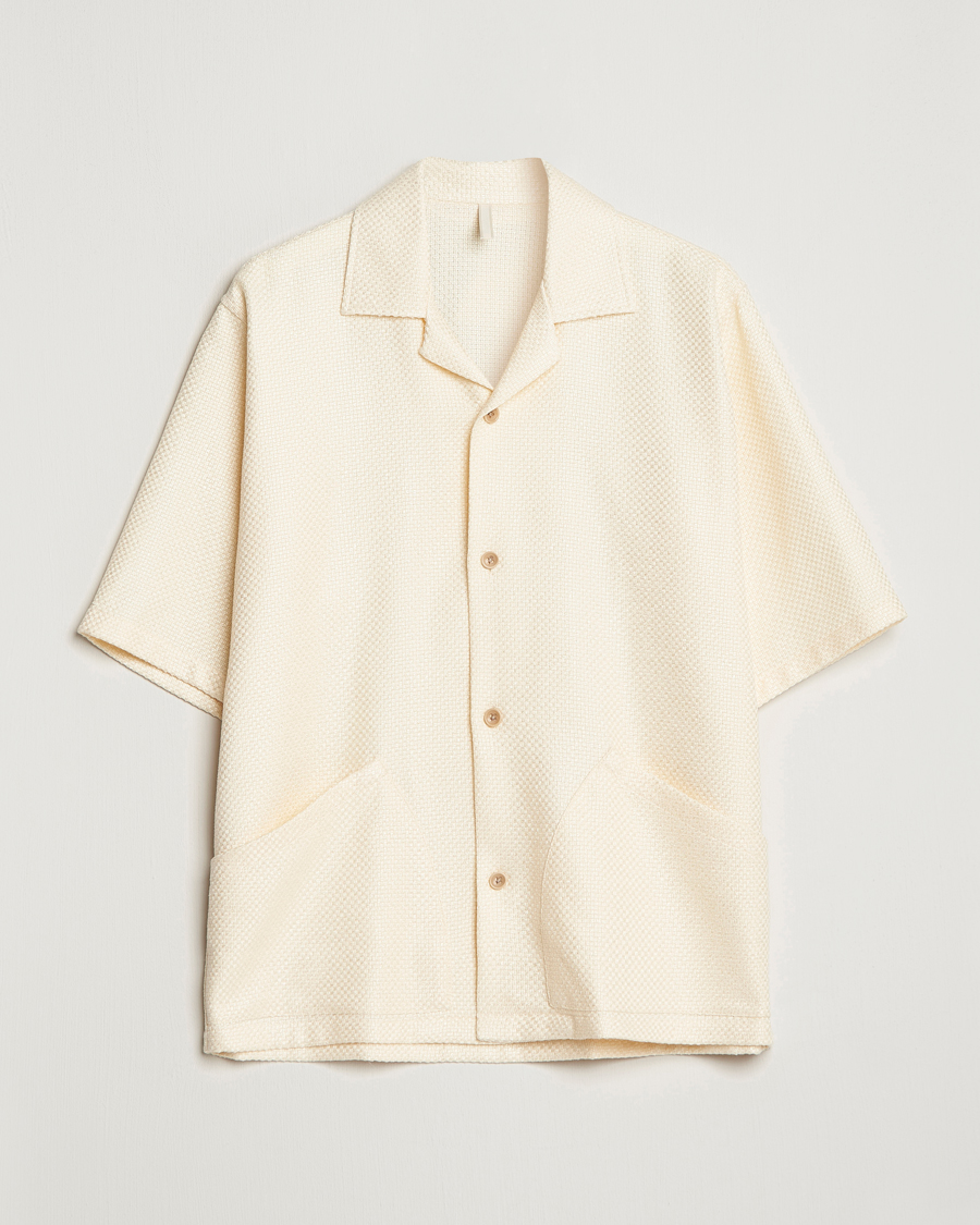 Uomini | Camicie | Sunflower | Coco Short Sleeve Cabana Shirt Off White