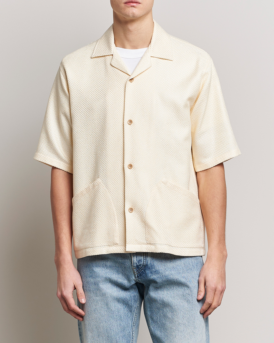 Uomini | Camicie | Sunflower | Coco Short Sleeve Cabana Shirt Off White