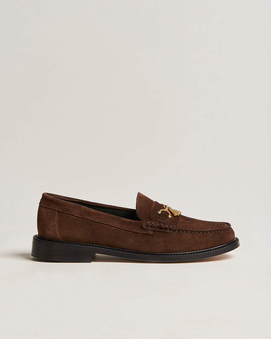 Uomini | VINNY's Luxe Moccasin Loafer Dark Brown Suede | VINNY's | Luxe Moccasin Loafer Dark Brown Suede