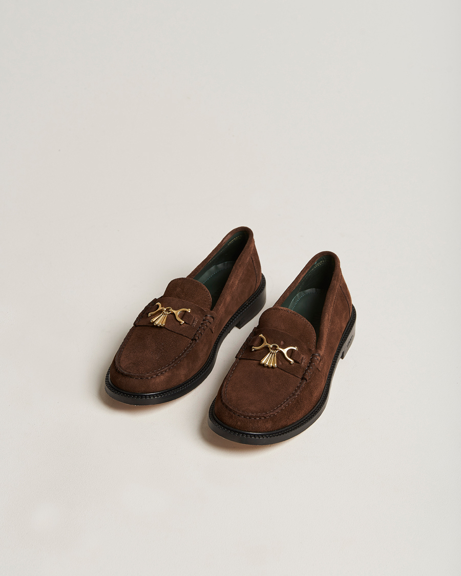 Uomini | VINNY's Luxe Moccasin Loafer Dark Brown Suede | VINNY's | Luxe Moccasin Loafer Dark Brown Suede