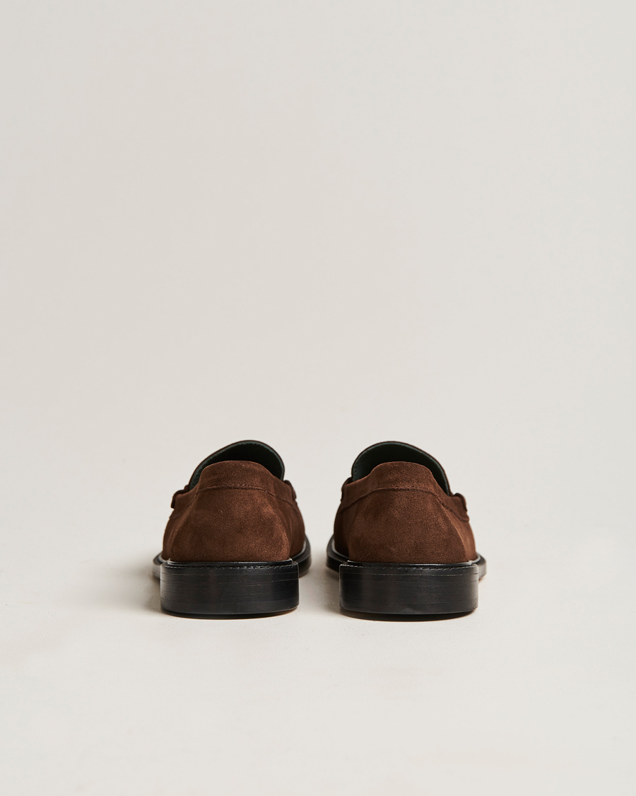 Uomini | VINNY's Luxe Moccasin Loafer Dark Brown Suede | VINNY's | Luxe Moccasin Loafer Dark Brown Suede