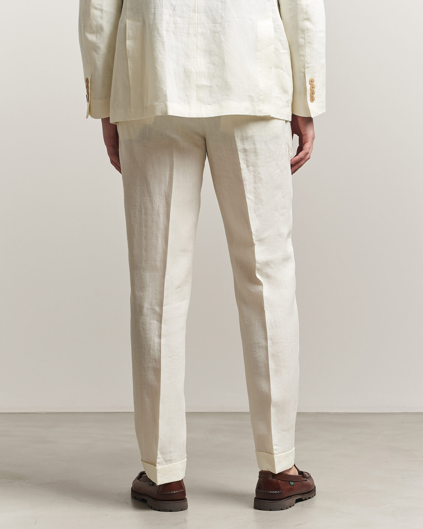 Uomini | Pantaloni | Polo Ralph Lauren | Linen Pleated Trousers Cream