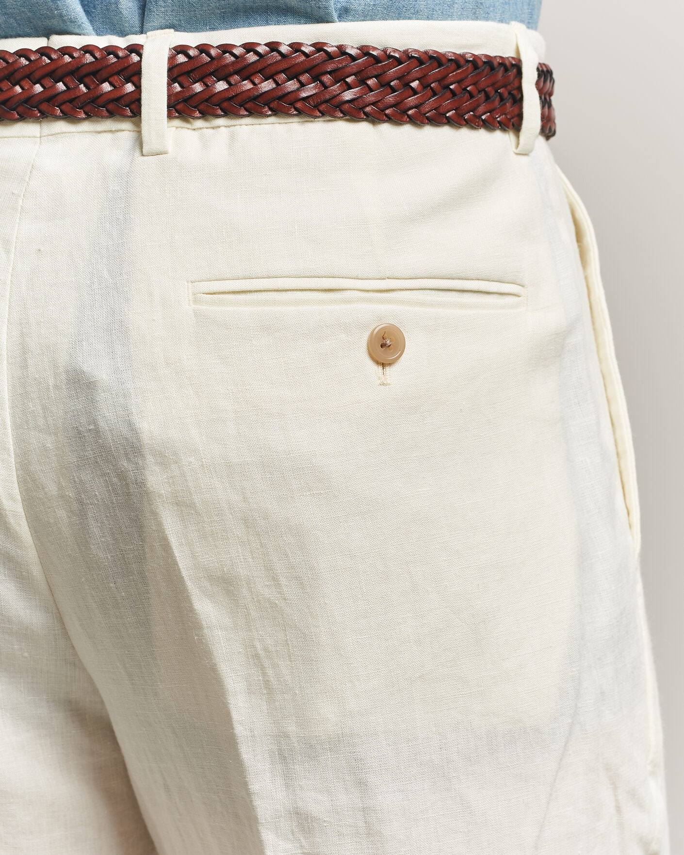 Uomini | Pantaloni | Polo Ralph Lauren | Linen Pleated Trousers Cream