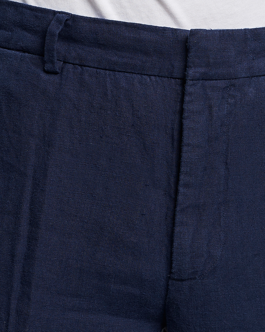 Uomini | Pantaloni | Polo Ralph Lauren | Linen Pleated Trousers Navy