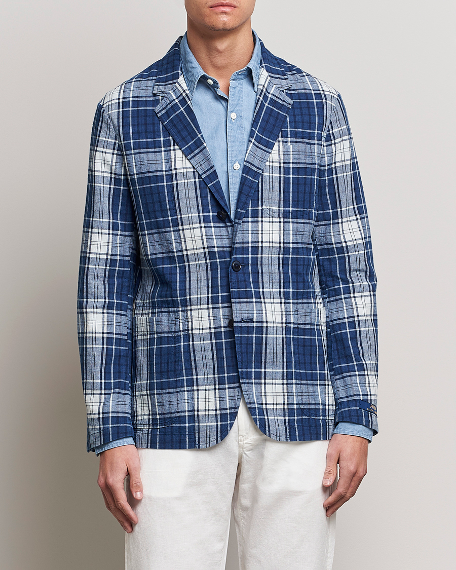 Uomini | Blazers | Polo Ralph Lauren | Madras Indigo Checked Sportcoat Blue Multi