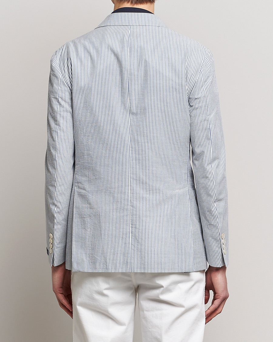 Uomini | Blazers | Polo Ralph Lauren | Cotton Seersucker Sportcoat Cream/Antique Blue