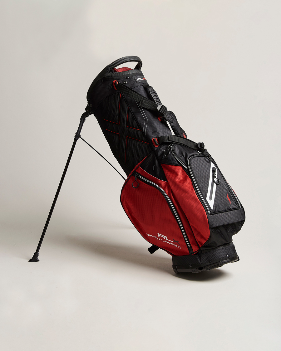Uomini | RLX Ralph Lauren Stand Golf Bag Black/Red | RLX Ralph Lauren | Stand Golf Bag Black/Red