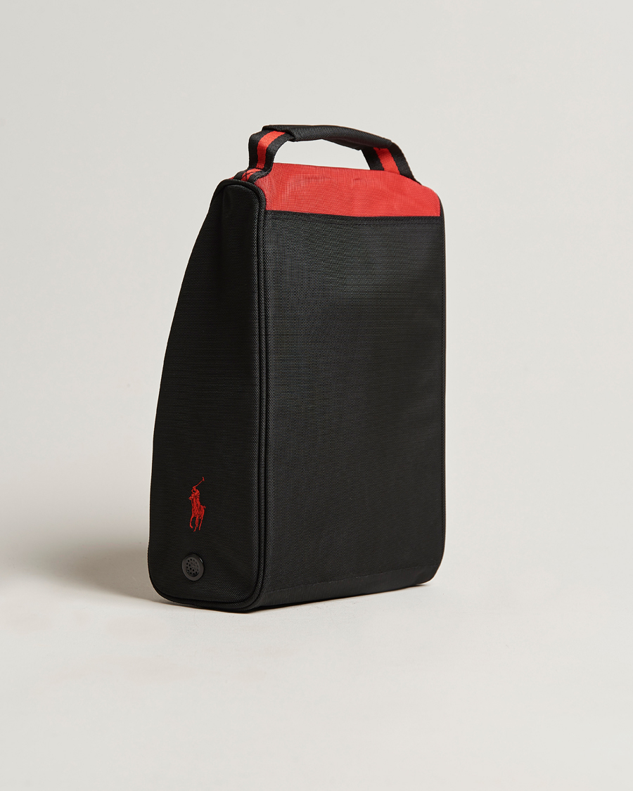 Uomini | RLX Ralph Lauren Golf Shoe Bag Black/Red | RLX Ralph Lauren | Golf Shoe Bag Black/Red