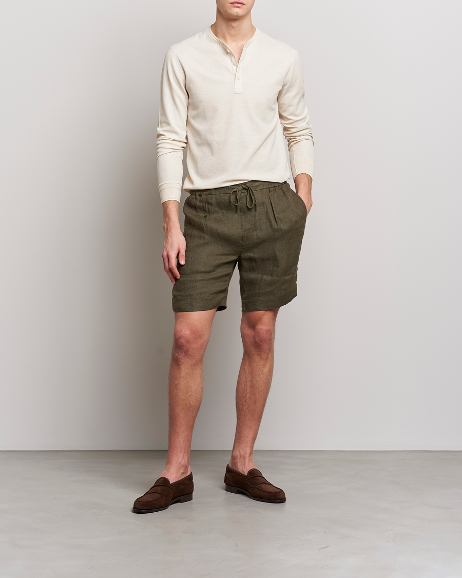 Uomini | Maglieria | Ralph Lauren Purple Label | Cotton/Silk Henley Cream