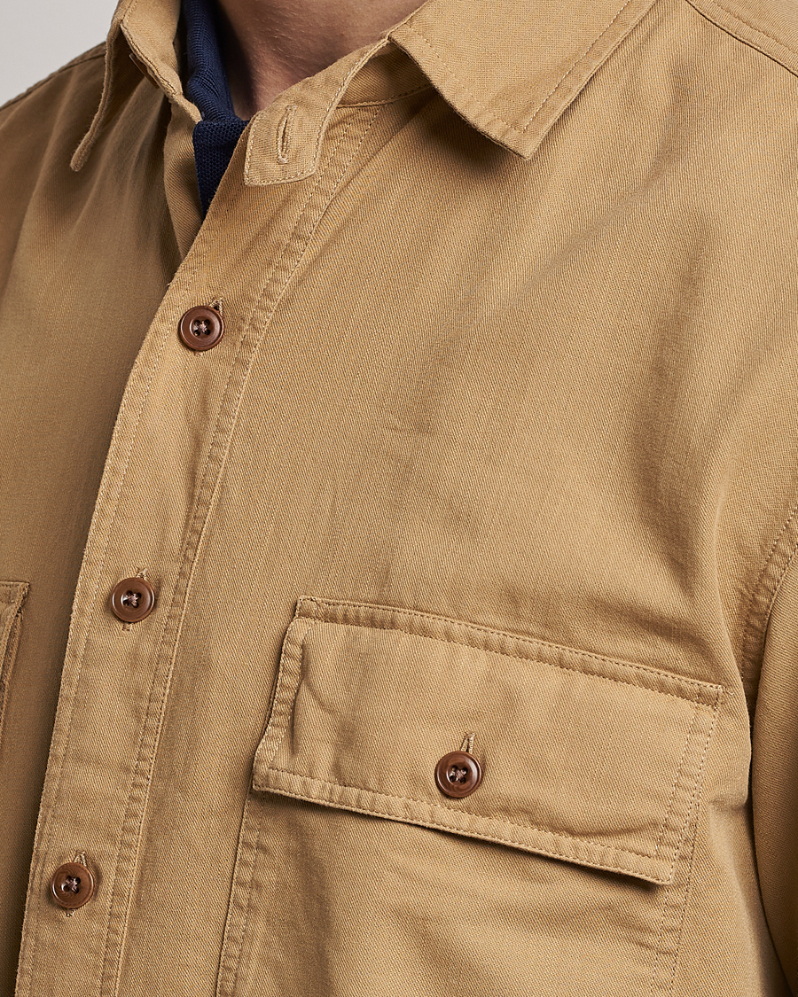 Uomini | Camicie | Ralph Lauren Purple Label | Cotton Explorer Shirt Khaki