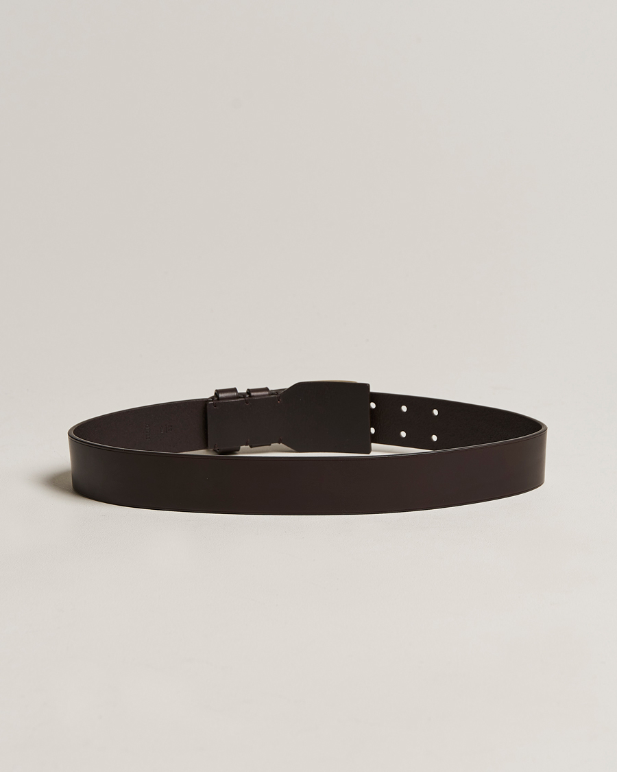 Uomini | Ralph Lauren Purple Label Vachetta Leather Belt Dark Brown | Ralph Lauren Purple Label | Vachetta Leather Belt Dark Brown