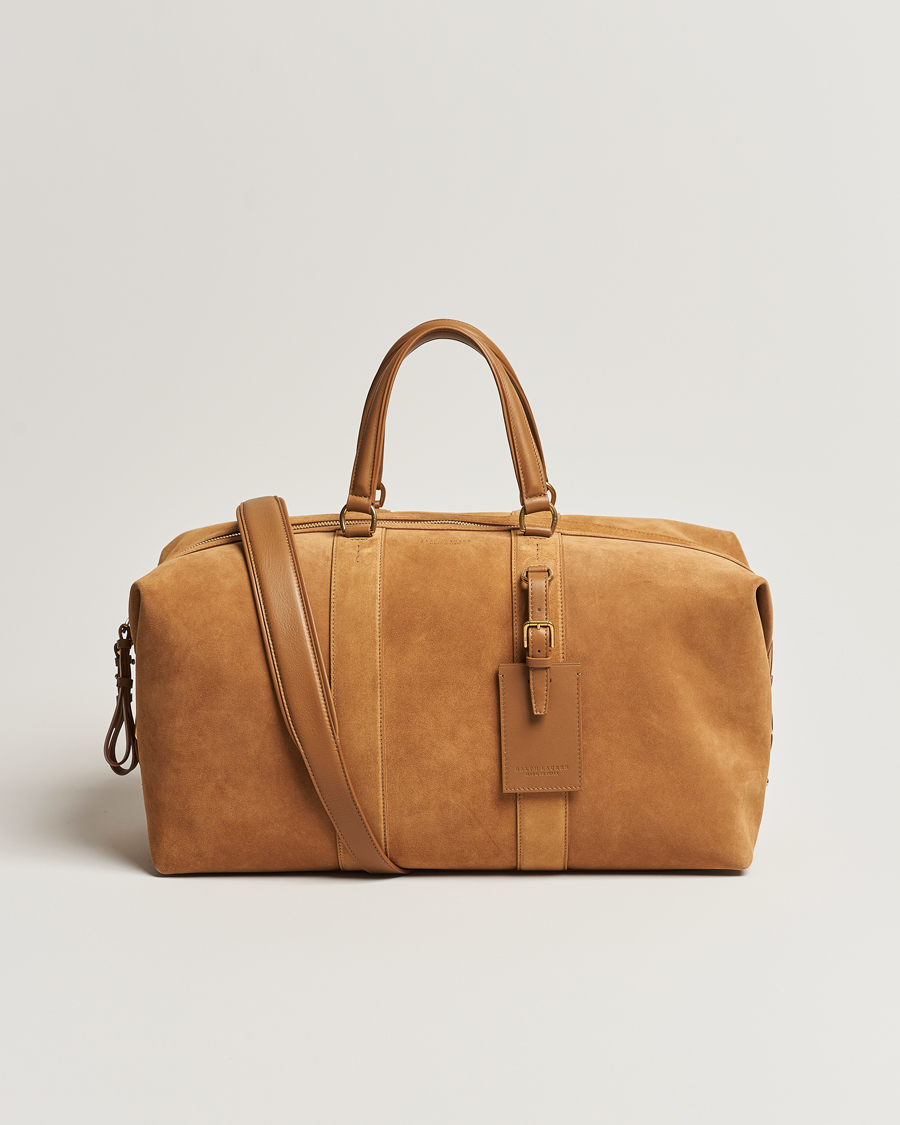 Uomini | Ralph Lauren Purple Label Large Suede Duffelbag Fawn | Ralph Lauren Purple Label | Large Suede Duffelbag Fawn