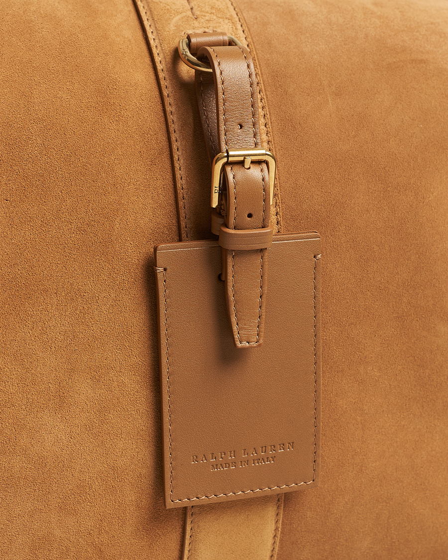 Uomini | Ralph Lauren Purple Label Large Suede Duffelbag Fawn | Ralph Lauren Purple Label | Large Suede Duffelbag Fawn