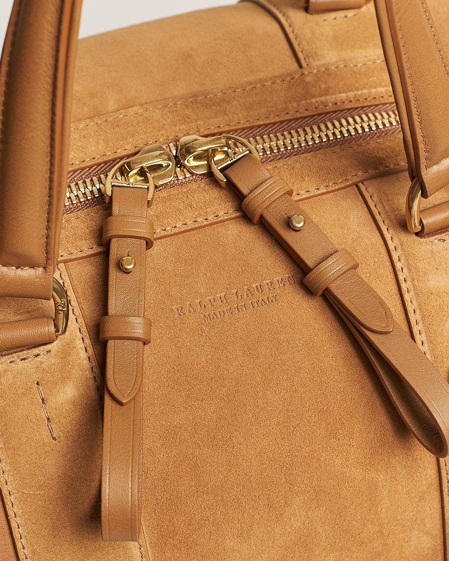 Uomini | Ralph Lauren Purple Label Large Suede Duffelbag Fawn | Ralph Lauren Purple Label | Large Suede Duffelbag Fawn