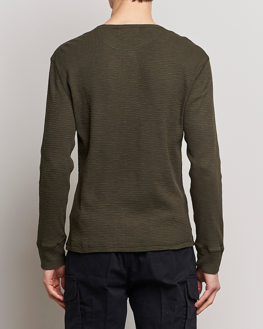 Uomini | Maglieria | RRL | Long Sleeve Henley Dark Green